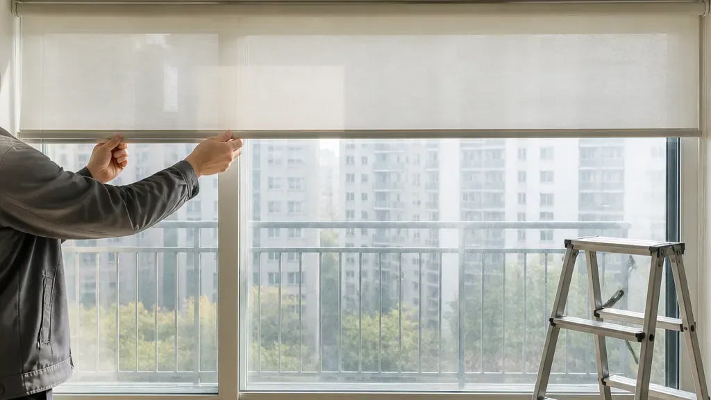 전동블라인드가 필요한 창가 예시