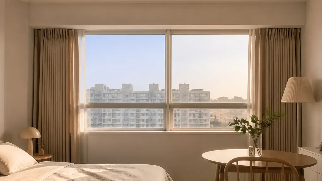 안방커튼이 필요한 창가 예시
