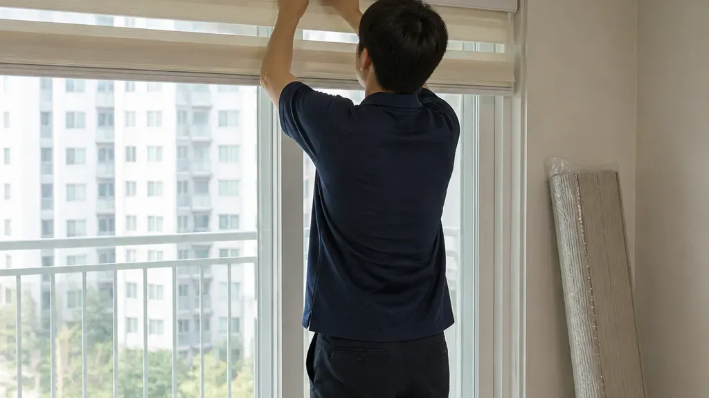 거실블라인드가 필요한 창가 예시