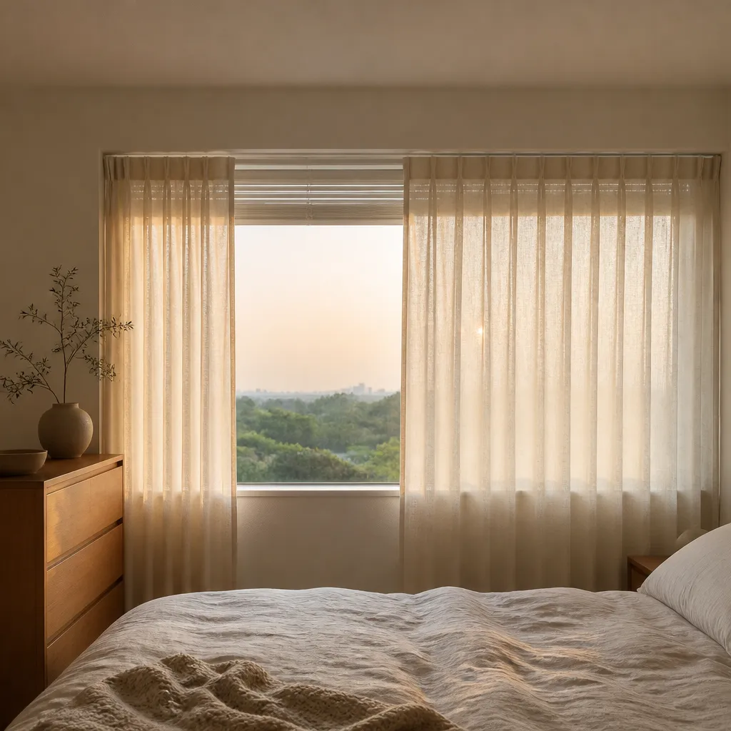 린넨커튼 시공 현장