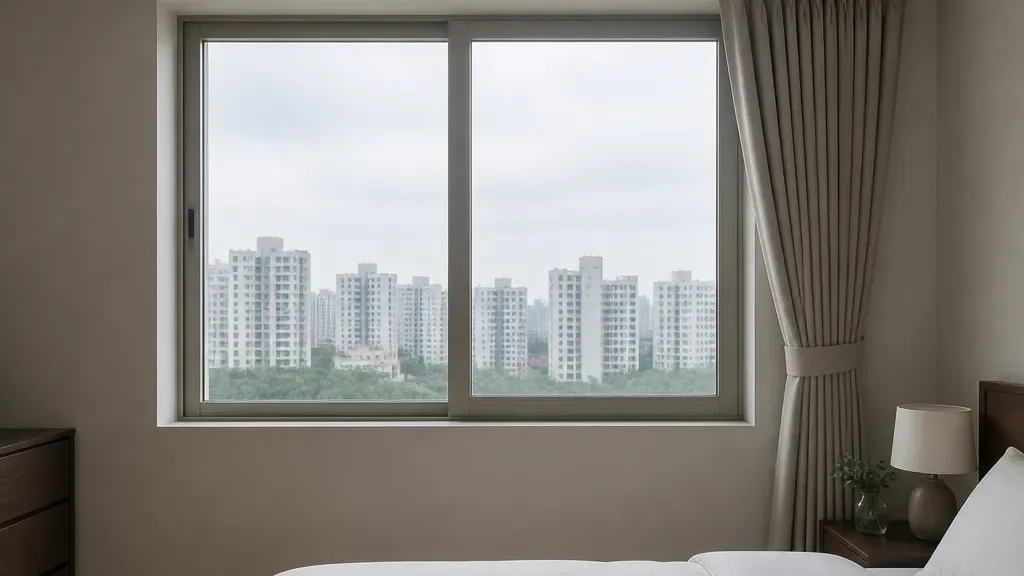 안방블라인드가 필요할 때의 창가 모습