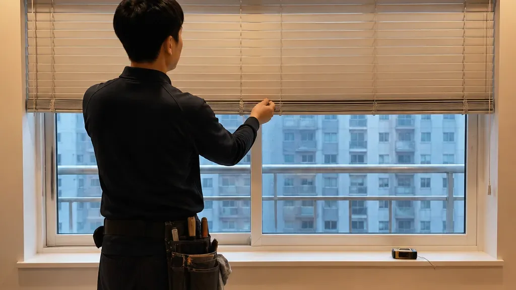 신혼집 블라인드가 필요할 때의 창가 모습