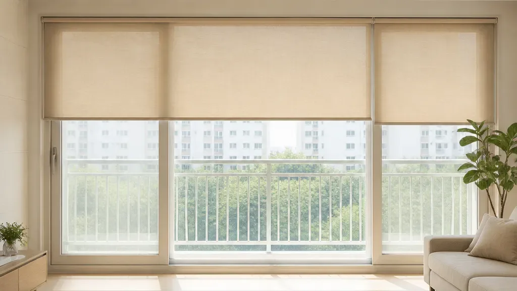 방염블라인드가 필요할 때의 창가 모습