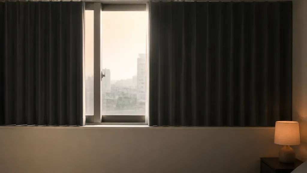 암막커튼이 필요할 때의 창가 모습