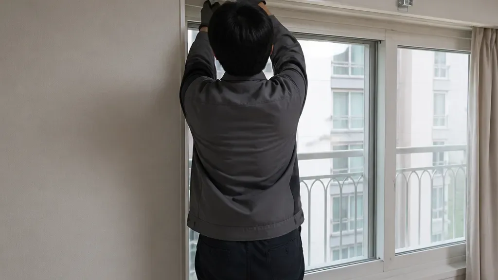 호텔식커튼이 필요할 때의 창가 모습