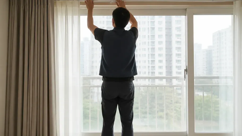 커튼이 필요한 창가 예시
