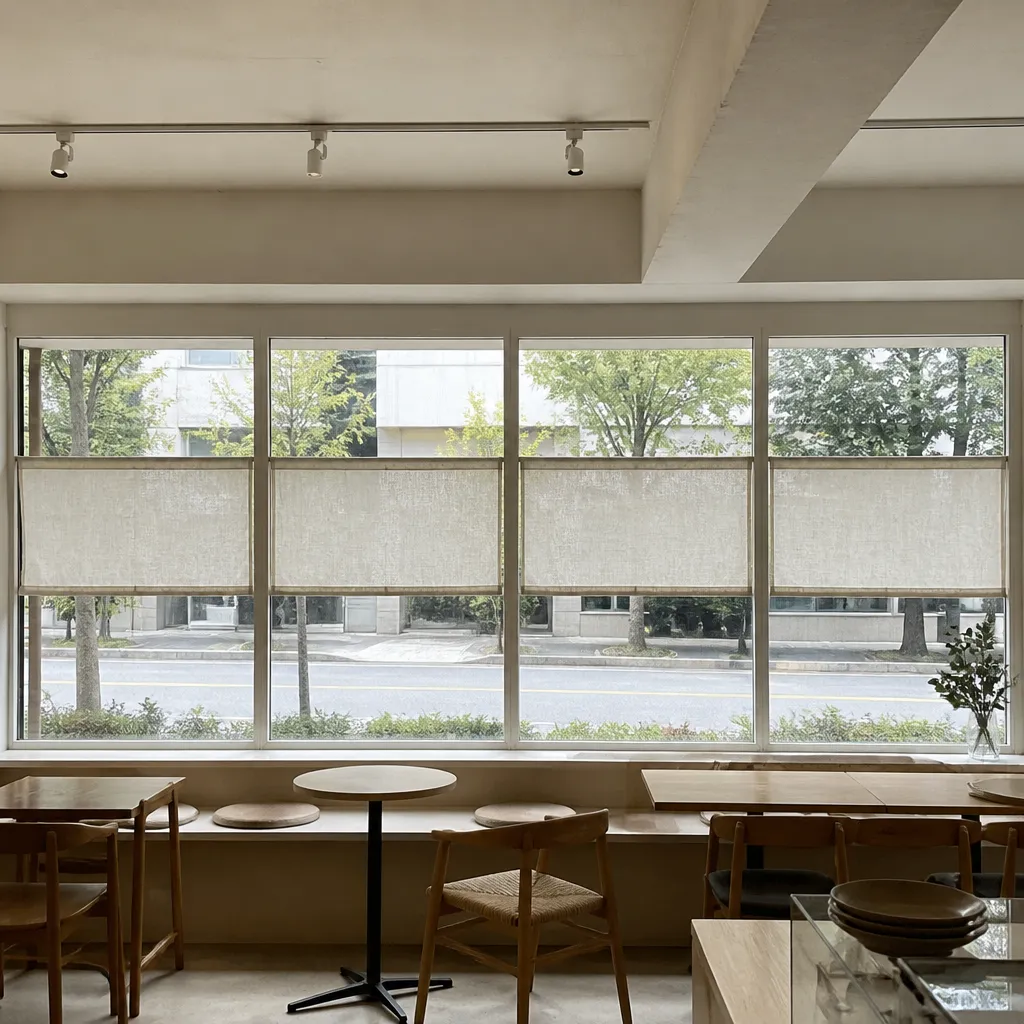 린넨커튼 시공 현장