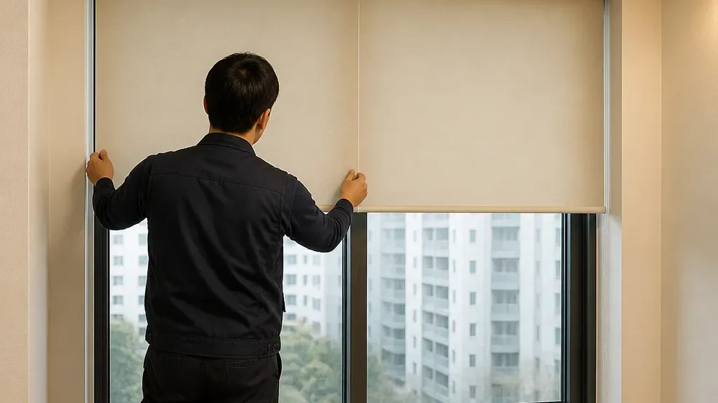 방염블라인드가 필요할 때의 창가 모습