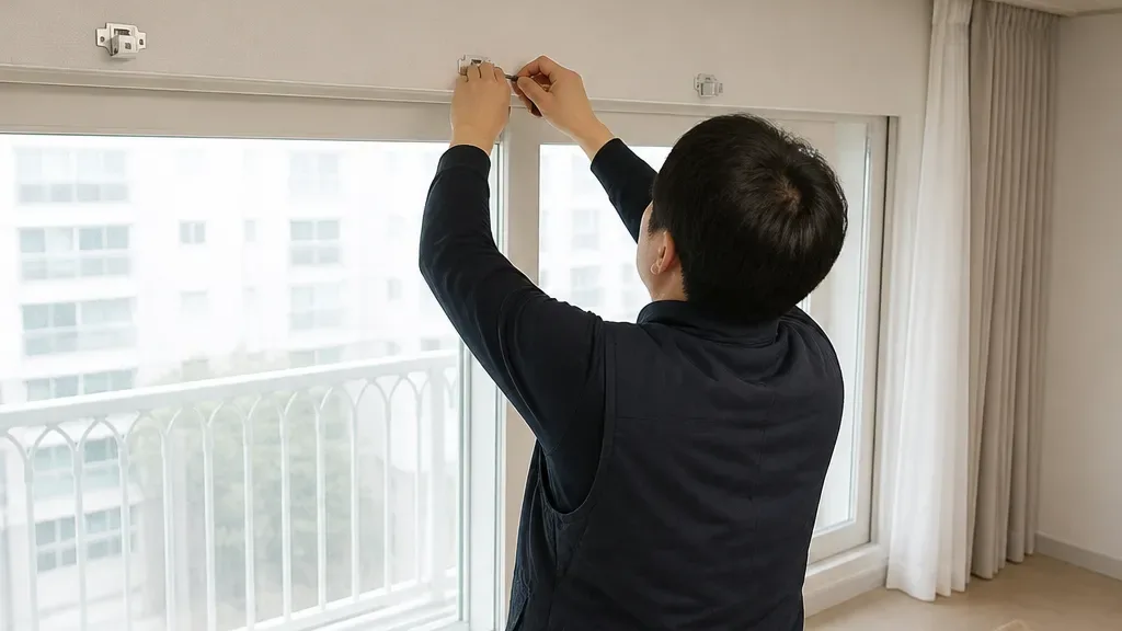 거실블라인드가 필요한 창가 예시