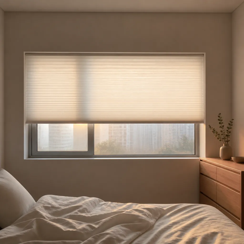 신축아파트 커튼 창가 연출 모습