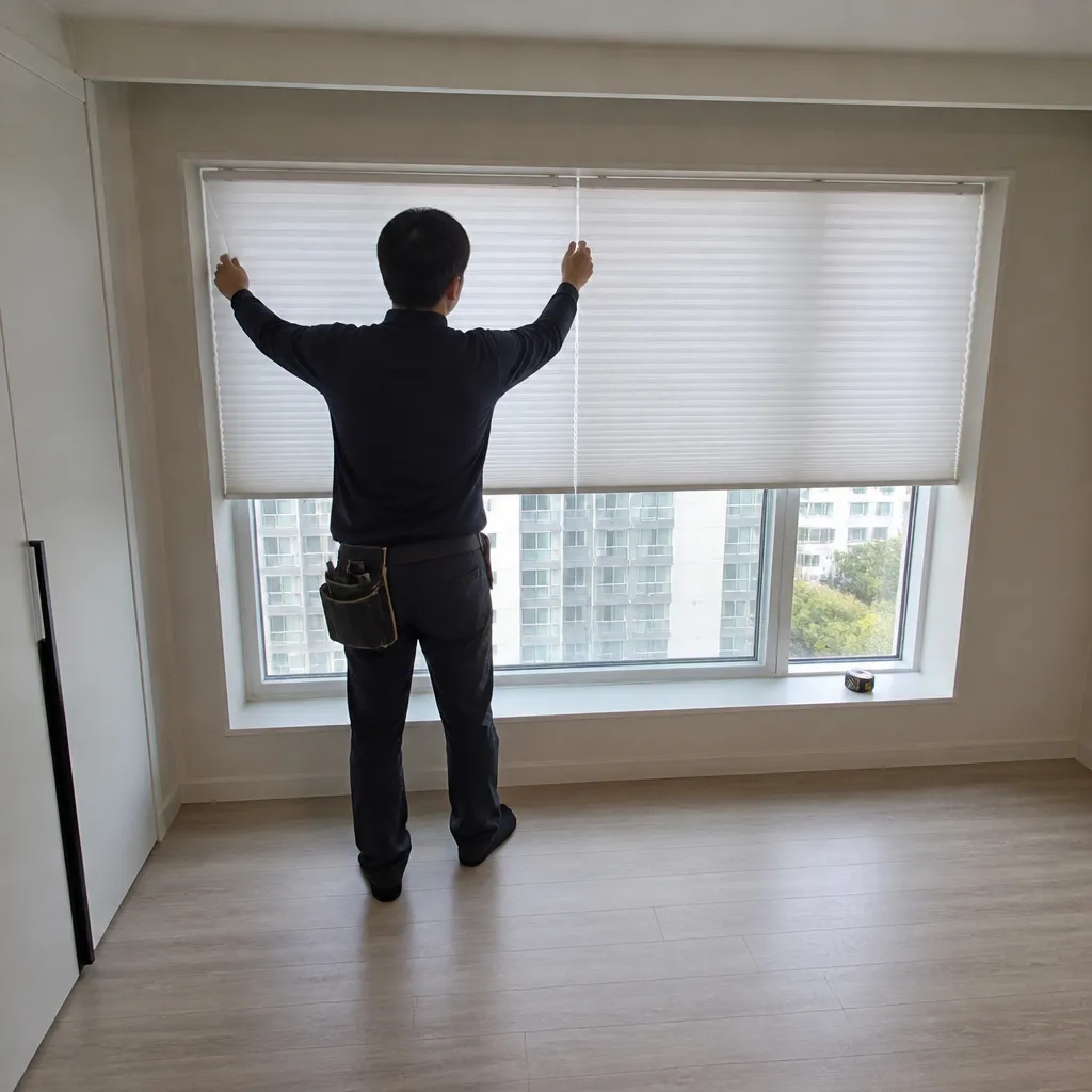 블라인드 교체 창가 연출 모습